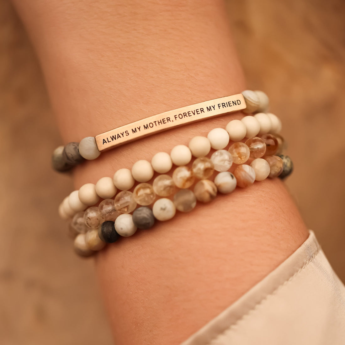 ALWAYS MY MOTHER 4 BRACELET GIFT SET - BAMBOO - Inspiration Co.