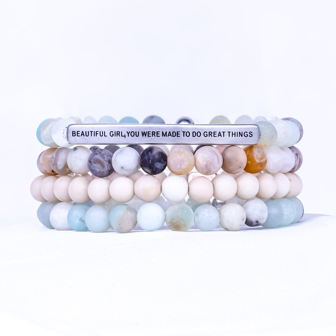 BEAUTIFUL GIRL 4 BRACELET GIFT SET - AMAZONITE - Inspiration Co.