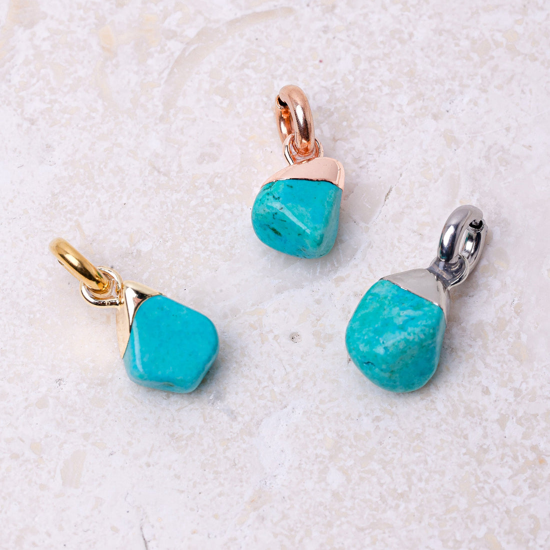 Turquoise(DEC) Raw Birthstone Charm - Inspiration Co.